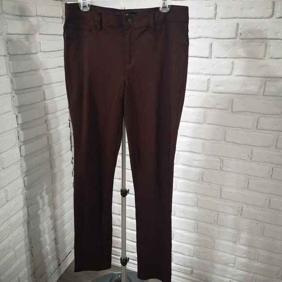 NWT Calvin Klein Jeans Ladies Size 12  Burgundy Leggings - Picture 1 of 15